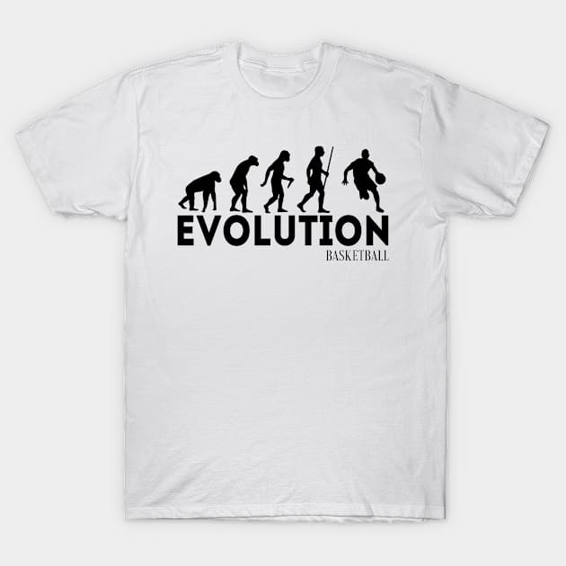 Evolution From Ape To Basketball T-Shirt by yassinebd